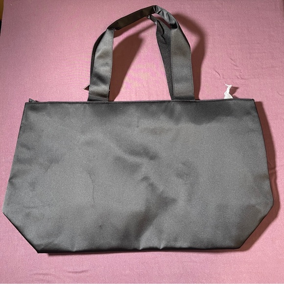 Victoria's Secret Black Rhinestone Tote Bag - New with Tags Large Zipper Bag - Picture 5 of 6